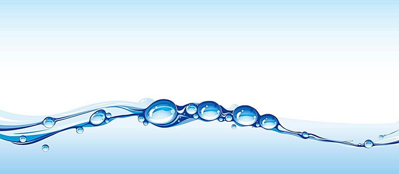 800x350 Flowing Water Vector Material, Water, Flow, Surge Background Image