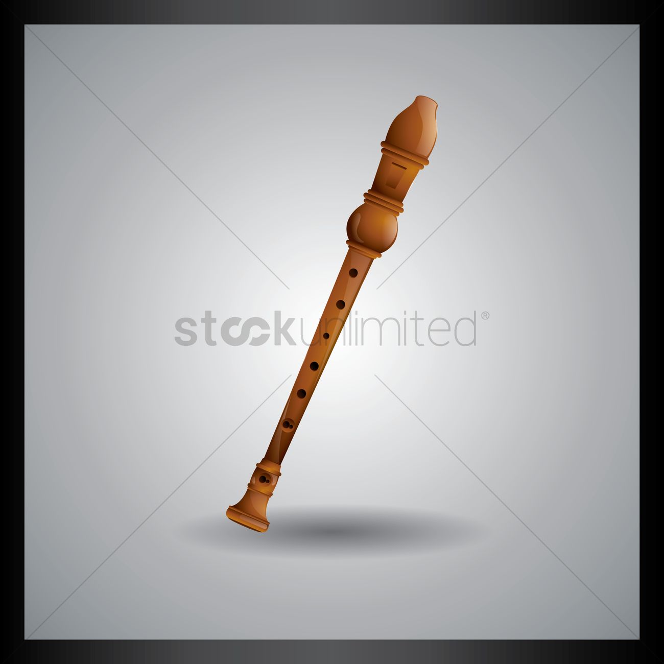 1300x1300 Flute Vector Image