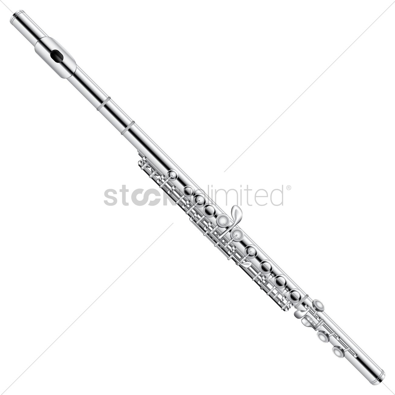 1300x1300 Metal Flute Vector Image