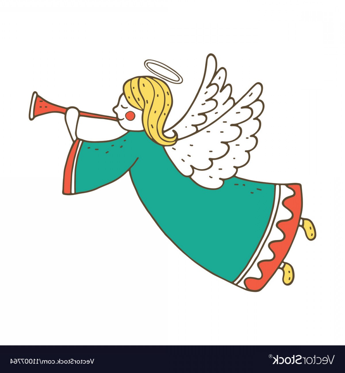 1200x1296 Cute Flying Angel With Flute Vector Lazttweet