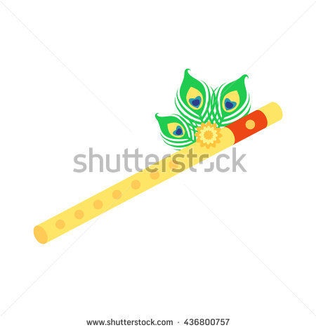 450x470 Drawn Flute Vector