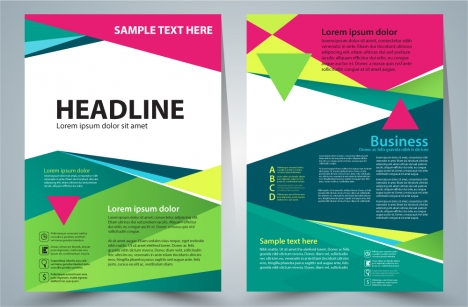 468x307 Flyer Template Vector Illustration With Modern Colorful Style