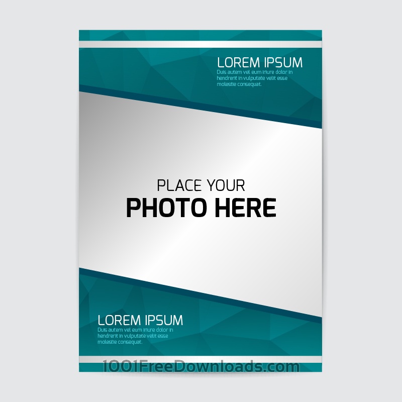 800x800 Free Vectors Green Polygonal Flyer Template Abstract