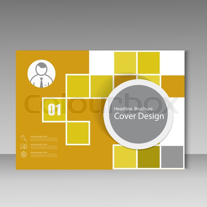 800x800 Vector Annual Report Brochure Template Design. Book Cover Layout