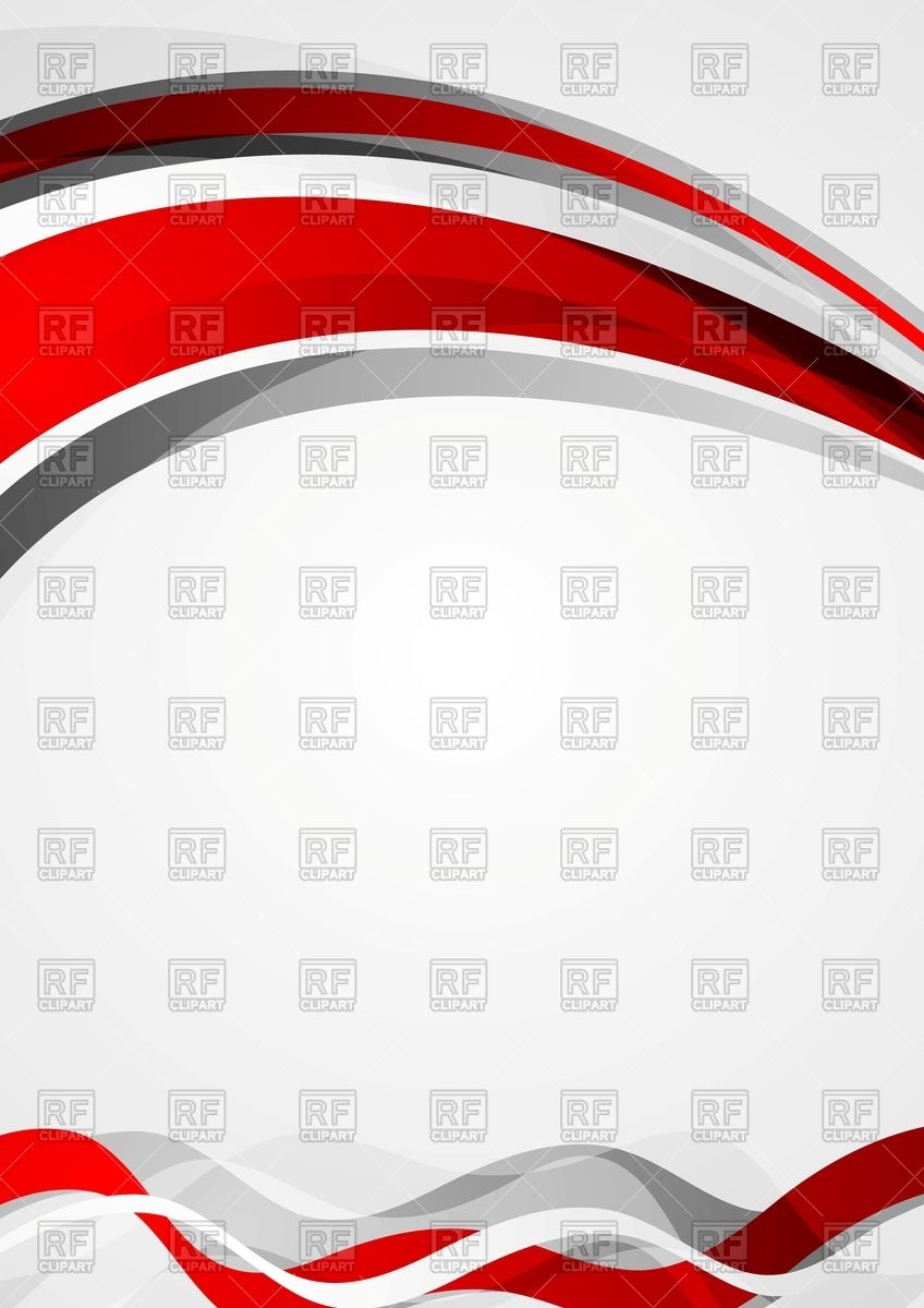 848x1200 Abstract Red And Grey Wavy Corporate Flyer Template Vector Image