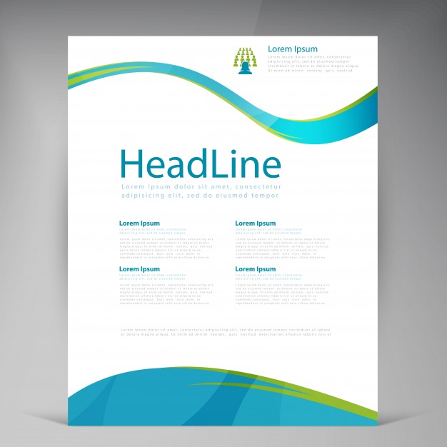 626x626 Vector Beautiful Green Flyer. Vector Free Download