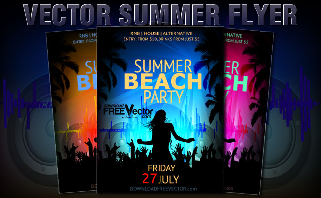 650x402 Template Party Flyer Free Vector 4vector