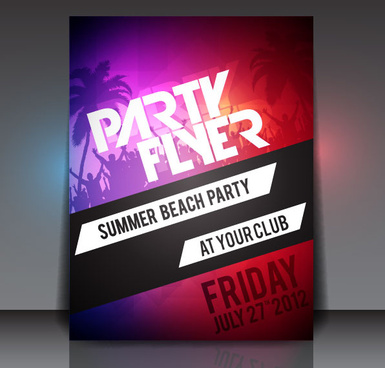 385x368 Beach Party Flyer Background Free Free Vector Download (49,554