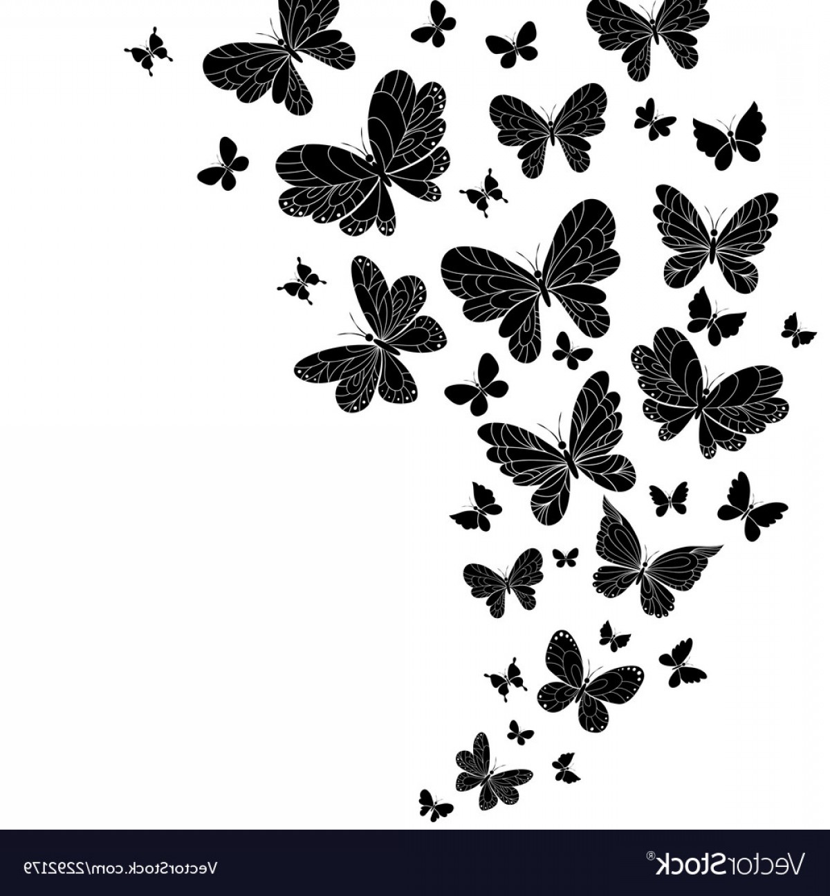 Flying Butterfly Vector at GetDrawings | Free download