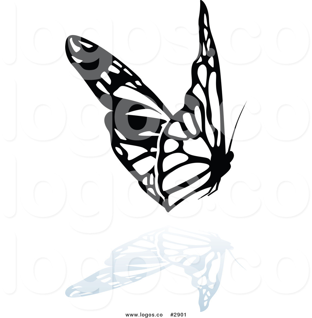 1024x1044 Royalty Free Flying Butterfly Vector Clipart Logo By Dero