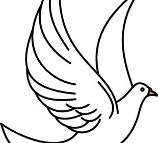 310x280 Vector Flying Dove Vector Clip Art