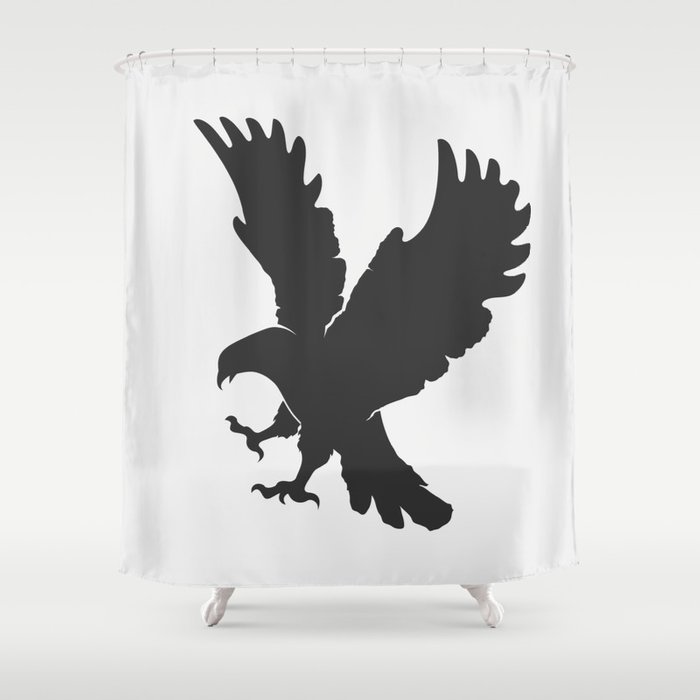 700x700 Vector Silhouette Flying Eagle On A White Background Shower