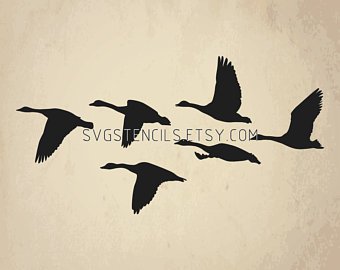 340x270 Flying Geese Print Etsy