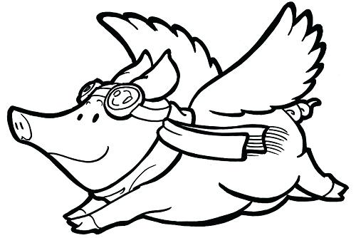 500x334 Flying Pig Coloring Pages 2260812