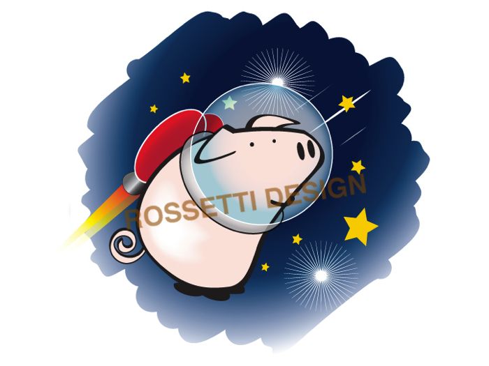 700x525 Flying Pig Vector Drawing By Rossetti Design International