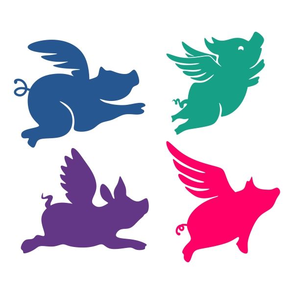 600x600 Pin By Cuttabledesigns On Animals Flying Pig