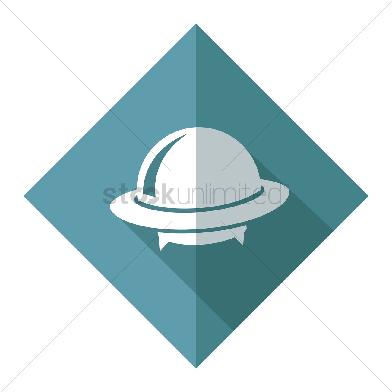 1300x1300 Flying Saucer Vector Image