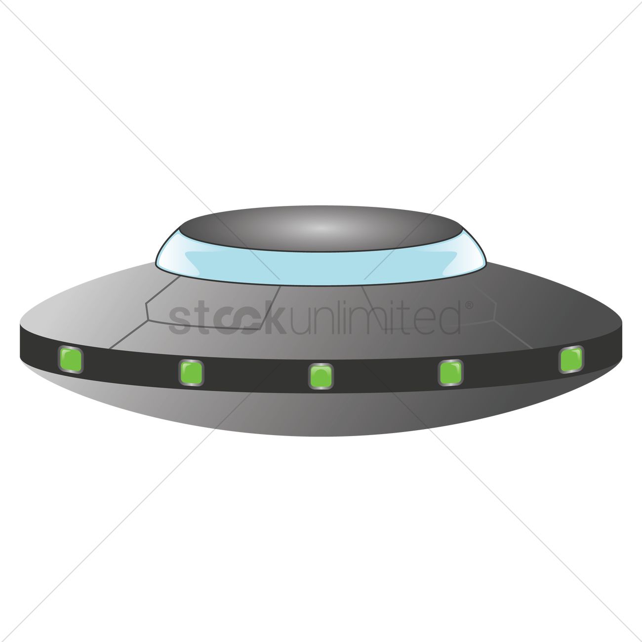 1300x1300 Flying Saucer Vector Image