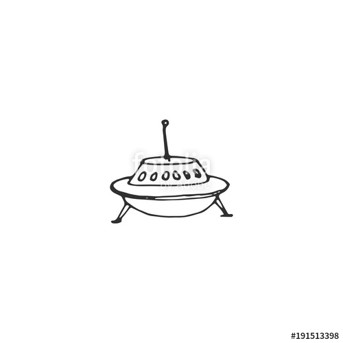 500x500 Flying Saucer Vector Draw Stock Image And Royalty Free Vector