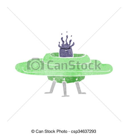 449x470 Freehand Retro Cartoon Flying Saucer Eps Vectors