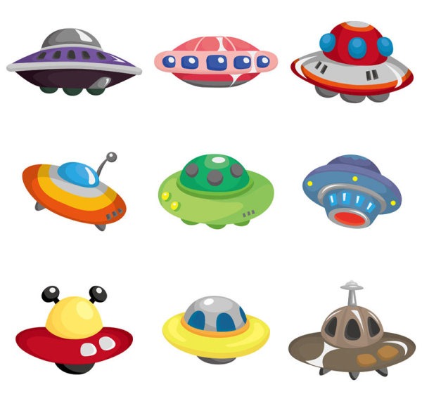 600x571 Cartoon Flying Saucer Vector Material My Free Photoshop World