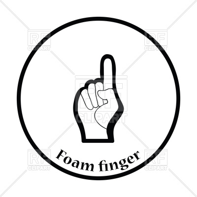 400x400 Icon Of Fan Foam Finger Vector Image Vector Artwork Of Icons And