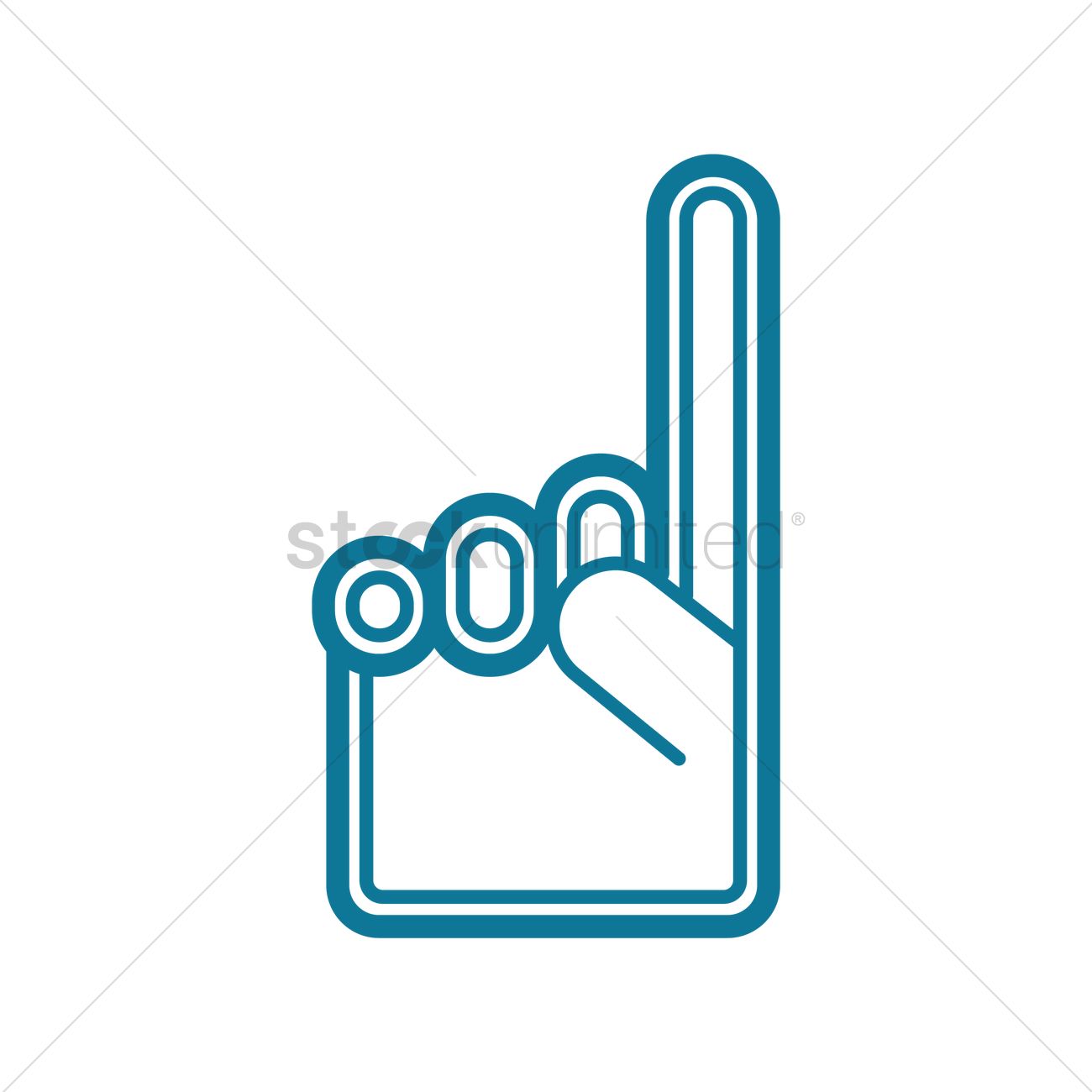 1300x1300 Sports Cheer Foam Finger Vector Image