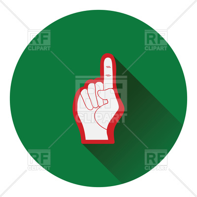 400x400 American Football Foam Finger Icon Vector Image Vector Artwork