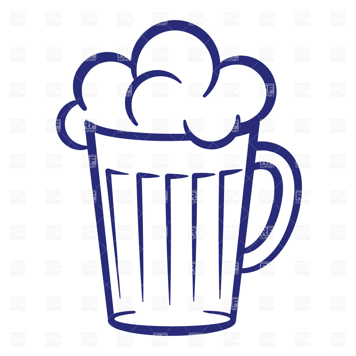 1200x1200 Simple Mug Of Beer With Foam Vector Image Vector Artwork Of Food