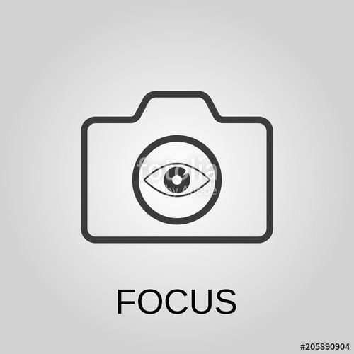 500x500 Focus Icon. Focus Symbol. Flat Design. Stock
