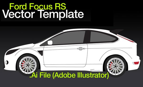 600x364 Free Ford Focus Rs Free Vector Template Psd Files, Vectors