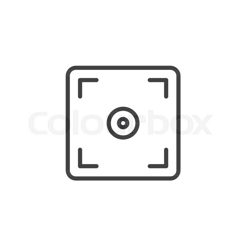800x800 Photo Camera Focus Outline Icon. Linear Style Sign For Mobile