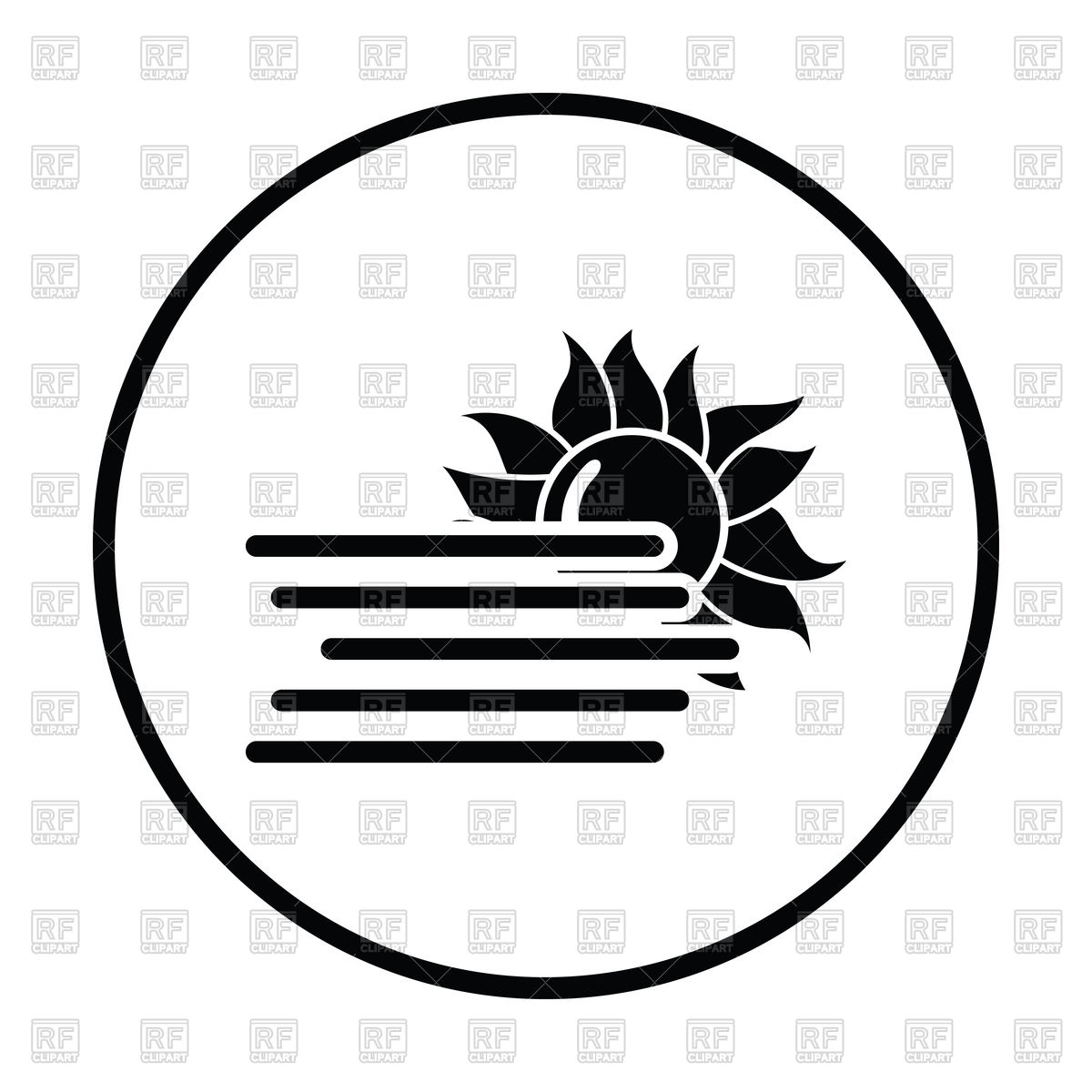 1200x1200 Fog Icon, Sun And Fog Vector Image Vector Artwork Of Icons And