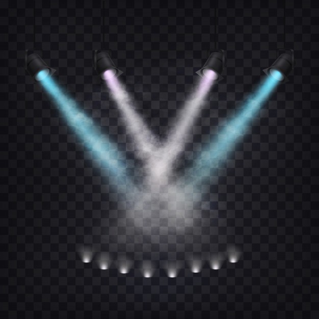 626x626 Set Of Vector Scenic Spotlights In Fog Vector Free Download