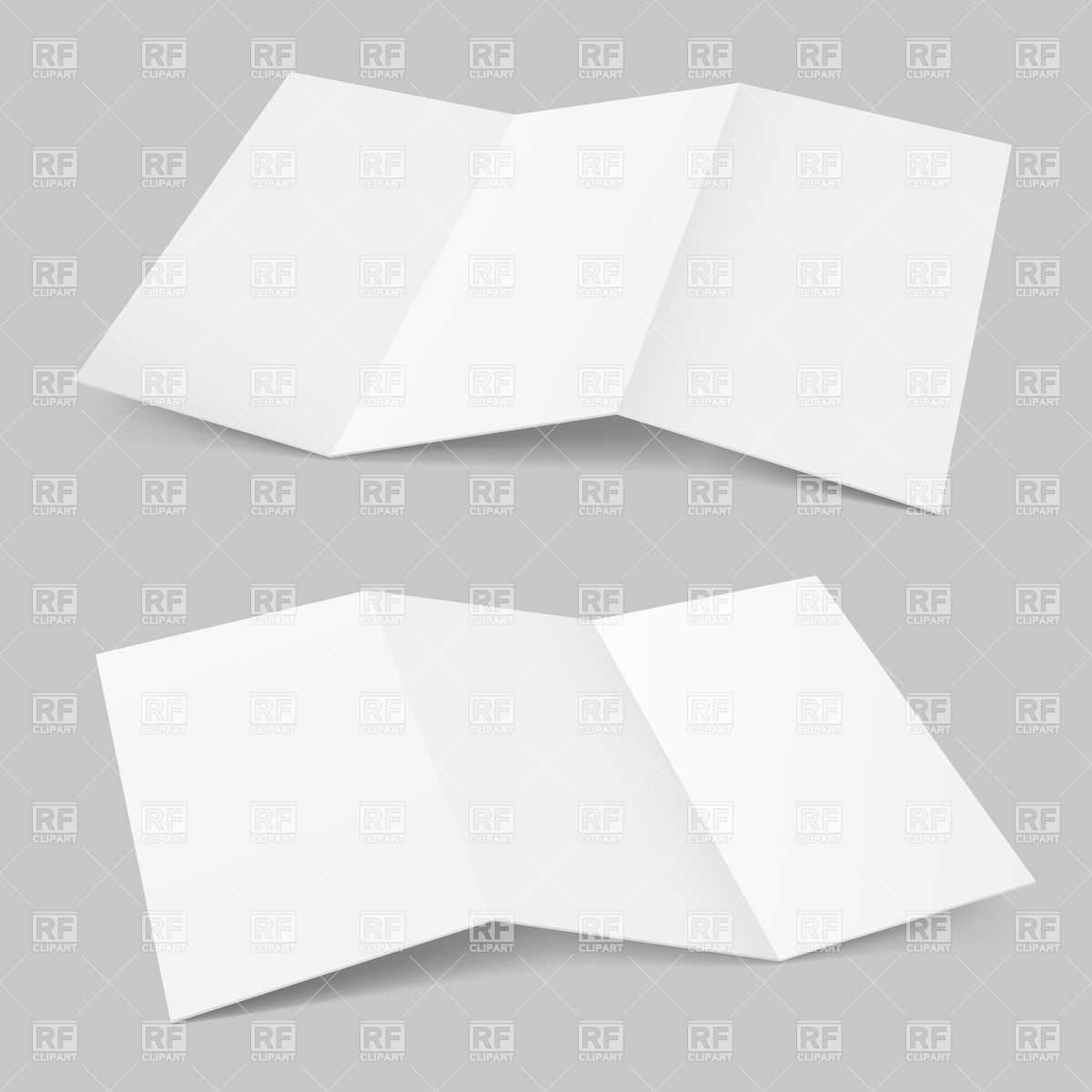 1200x1200 Blank Accordion Fold Paper Sheet Vector Image Vector Artwork Of