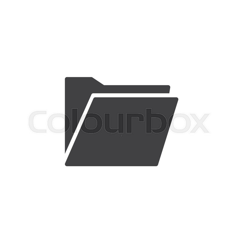 800x800 Folder Vector Icon. Filled Flat Sign For Mobile Concept And Web