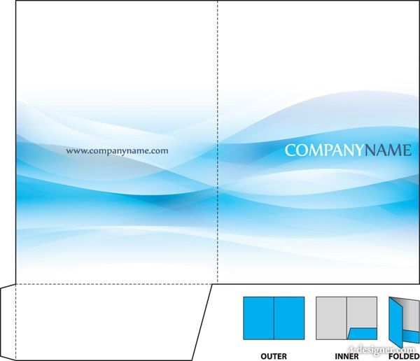 600x516 4 Desinger Corporate Information Folder Vector Material Design