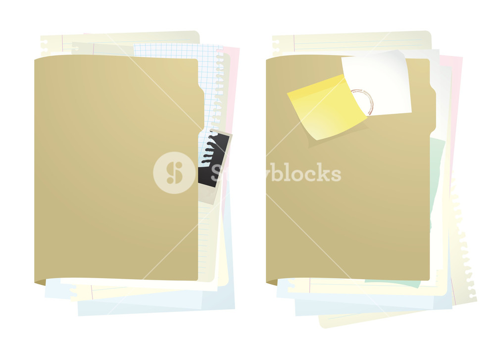 1000x707 Documents Folder. Vector Illustration. Royalty Free Stock Image