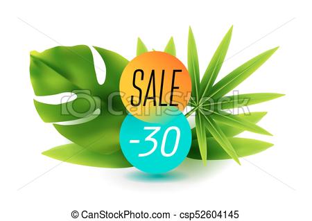 450x319 Summer Sale Discount End Of Season Banner Design With Tropical