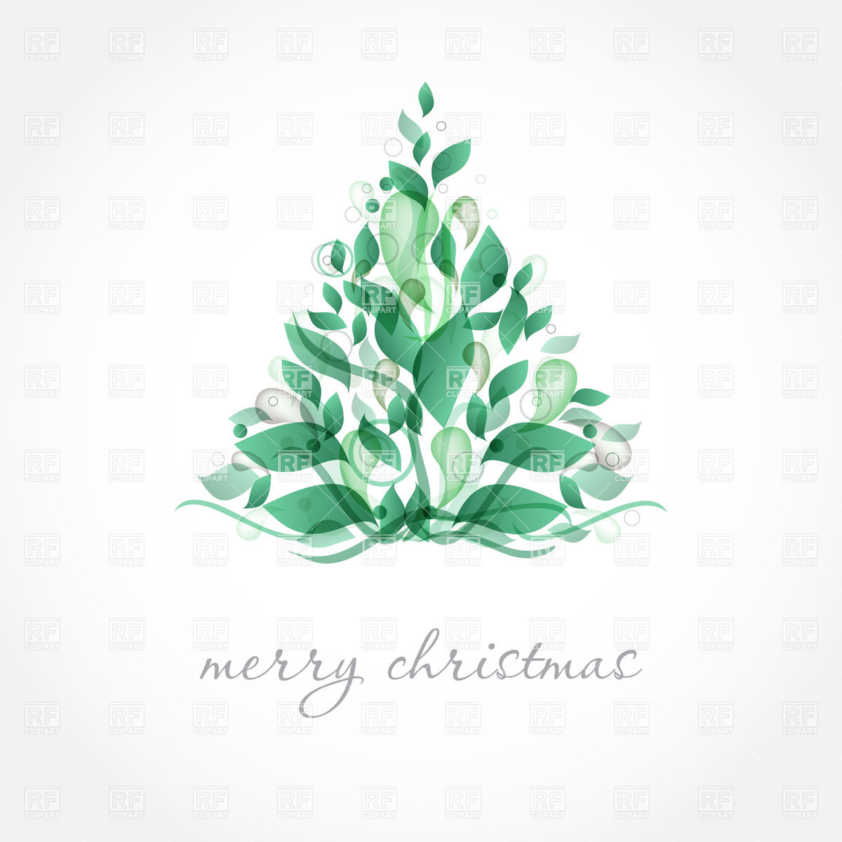 1200x1200 Christmas Tree Made Of Foliage Vector Image Vector Artwork Of