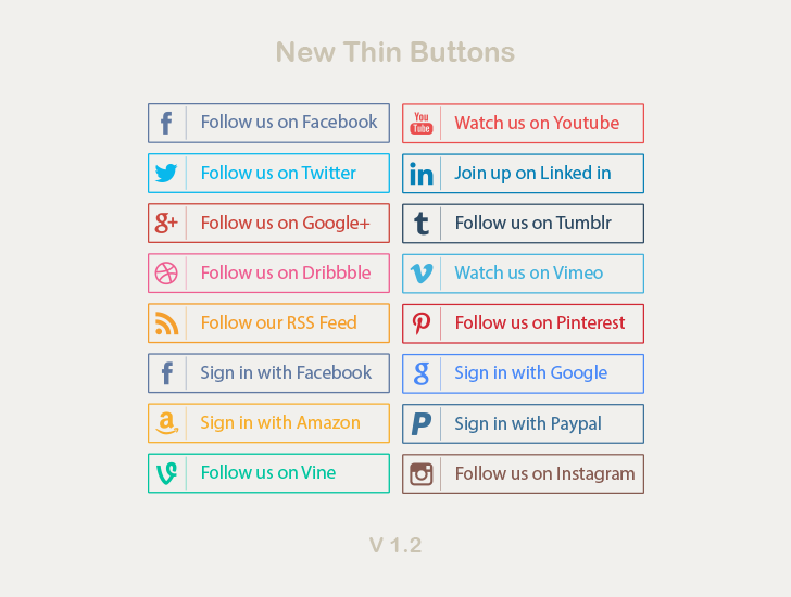 728x550 Free Download 16 Social Media Vector Buttons