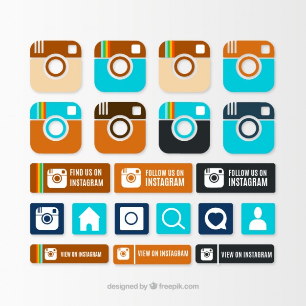 626x626 Instagram Icon Collection Vector Free Download