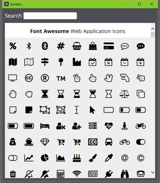 526x601 Font Awesome Symbols