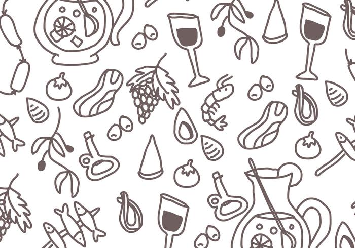 700x490 Food Pattern Free Vector Art