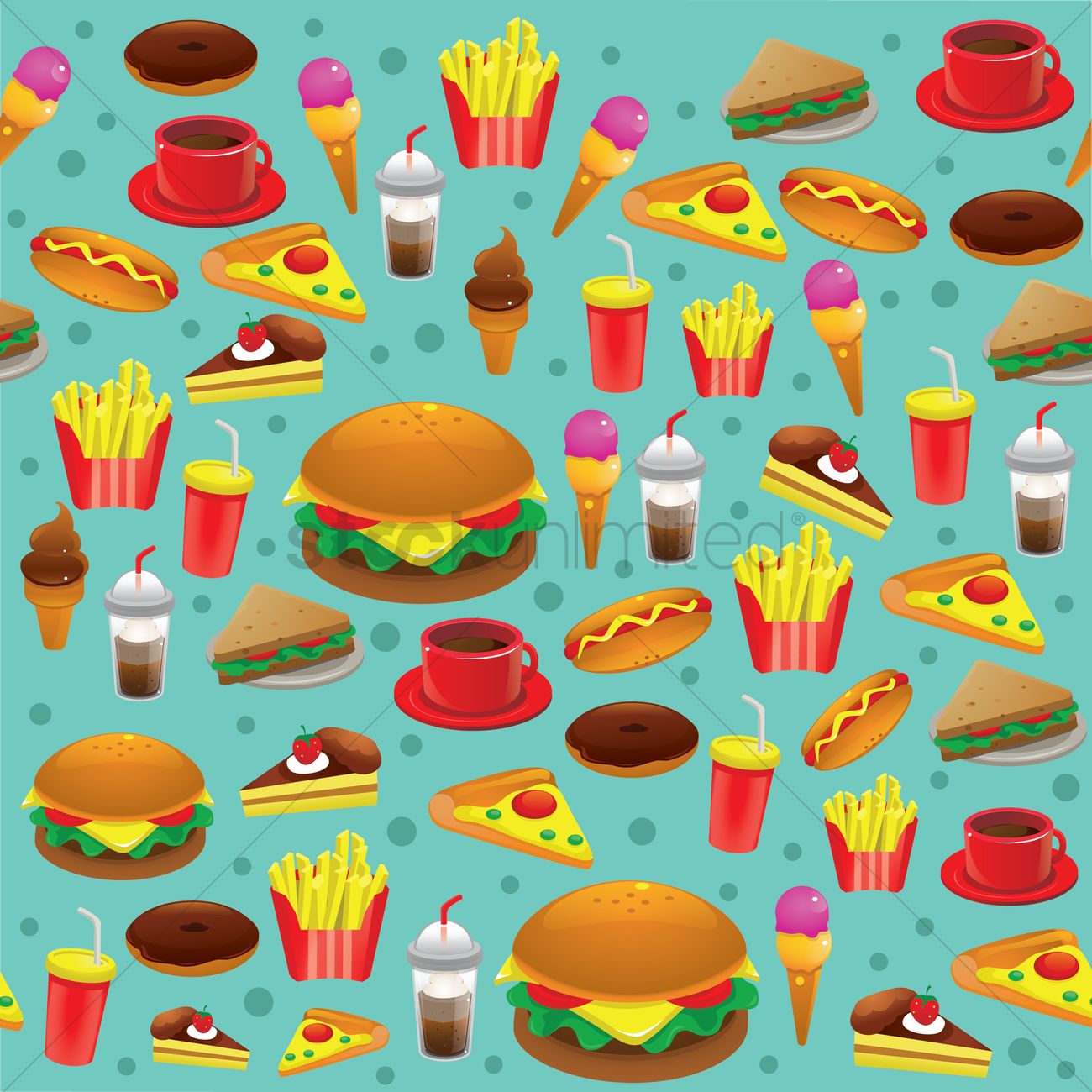 1300x1300 Food Background Vector Image