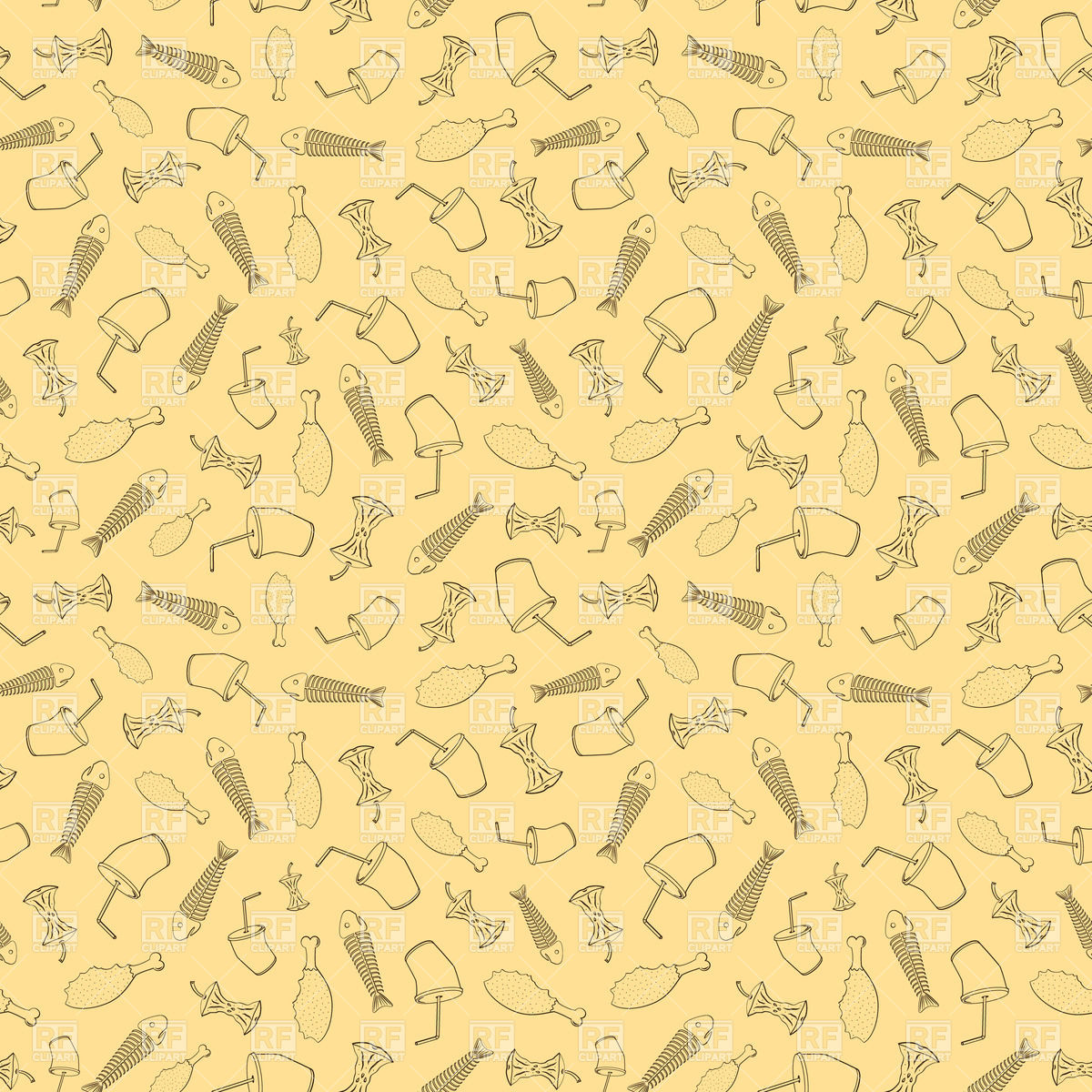 1200x1200 Food Leavings Beige Background Vector Image Vector Artwork Of