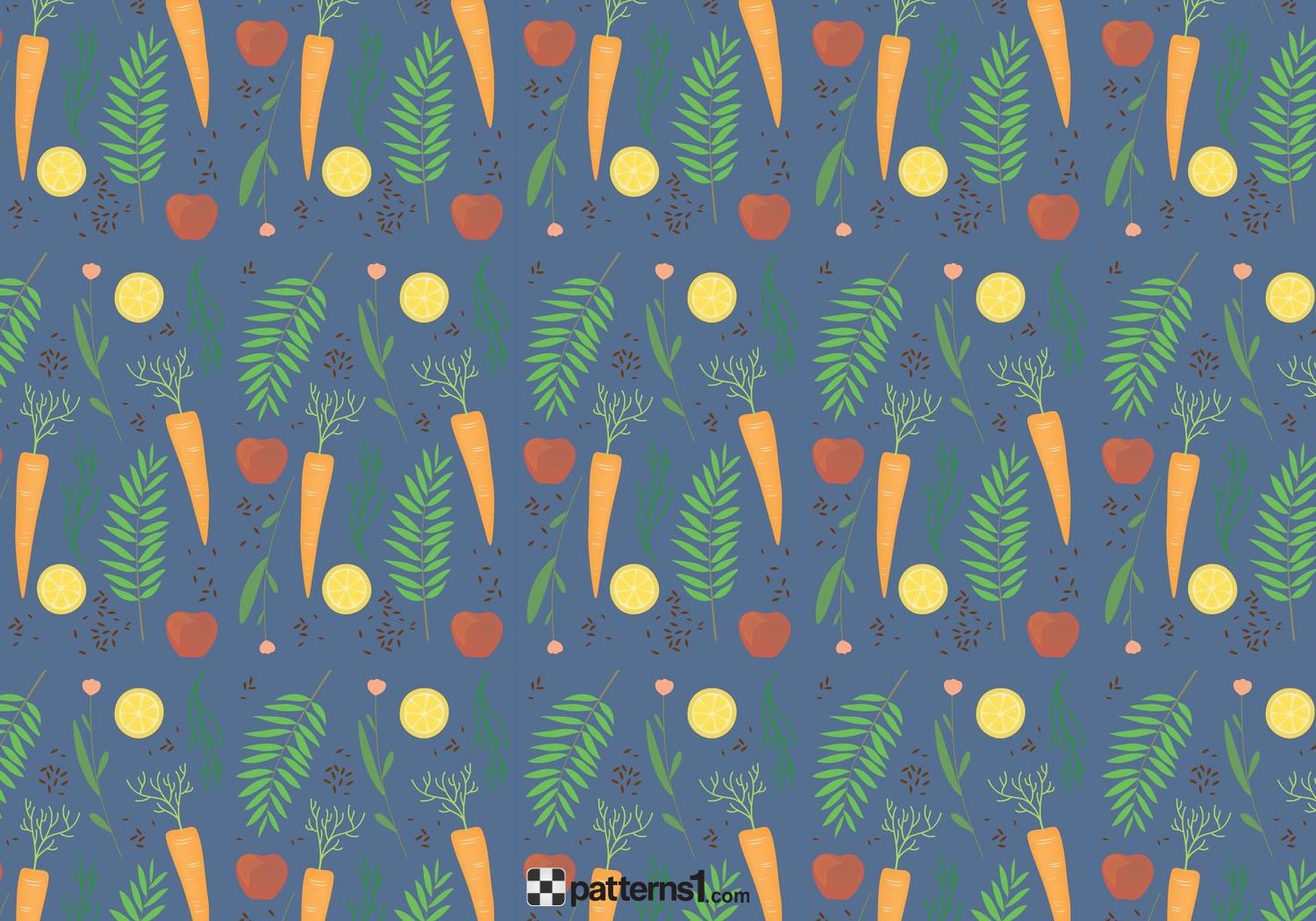 1500x1050 Fresh Vegetables Pattern Food Background Vector Pattern Design