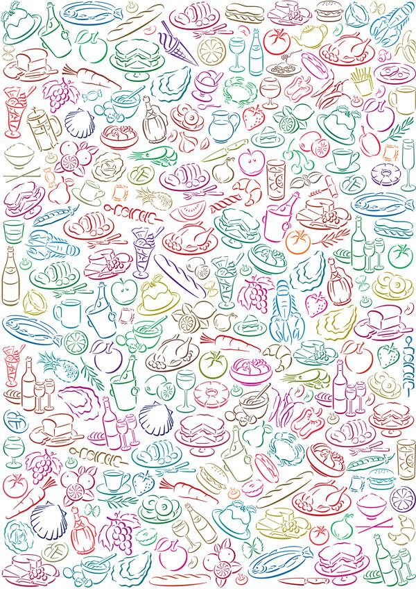 600x848 Lovely Food Background Vector [Ai]
