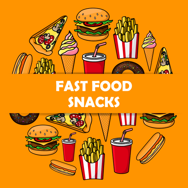 600x600 Creative Fast Food Background Vector Design 07 Free Download