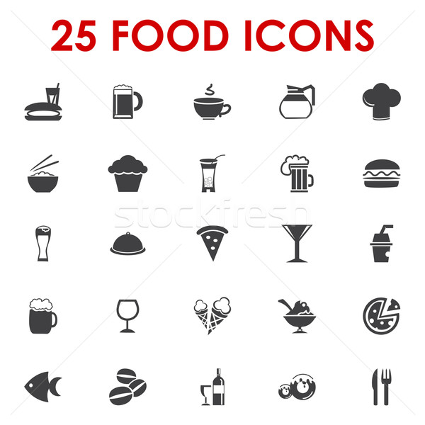 600x600 Food Icons Basics Series Vector Vector Illustration Etty Ozer